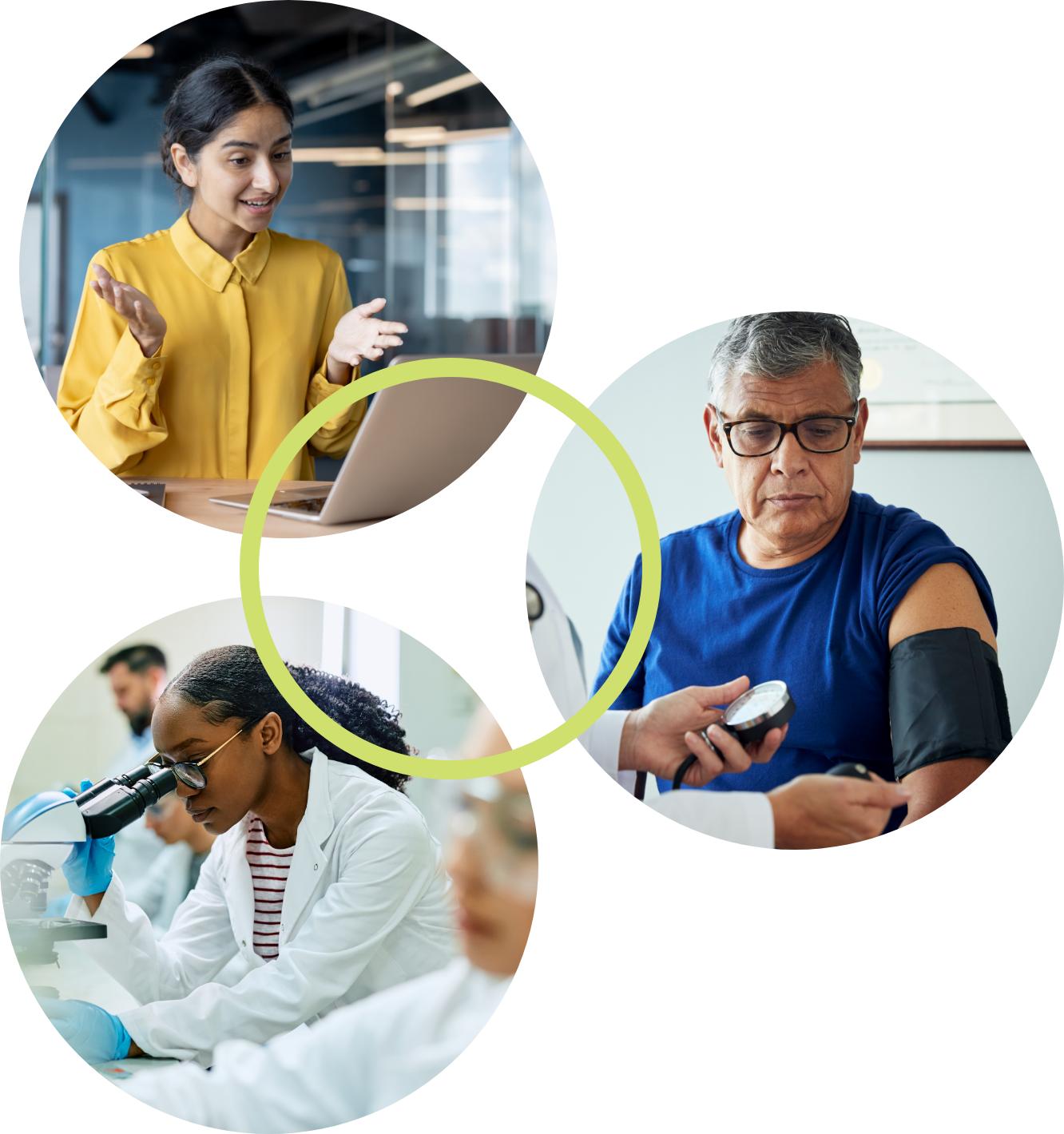 Compilation of images of healthcare sector